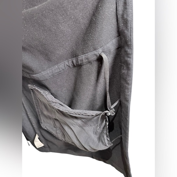 Blanc Noir Open Front Hooded Jacket With Faux Leather Accents in Black Size XL - Picture 8 of 10